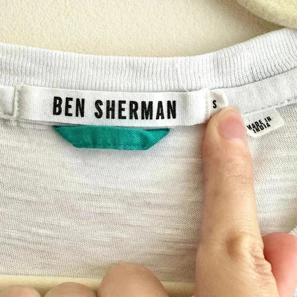 Ben Sherman Men's Records Graphic T-Shirt, White Graphic Tee, Size Small - Picture 5 of 16